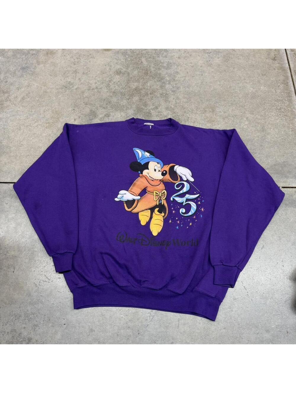 vintage walt disney world mickey mouse purple crewneck size xl